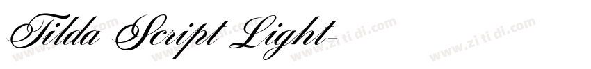 Tilda Script Light字体转换